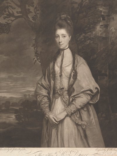 De Eerbare Mevrouw Anne Seymour Damer (geboren Conway) door John Raphael Smith