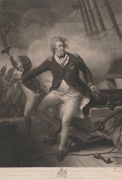 De zeer eerbiedwaardige admiraal Lord Viscount Duncan toen hij zegevierde bij Camperdown door John Raphael Smith