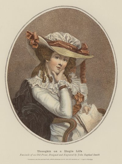 Gedachten over een Single Life (chromolitho) door John Raphael Smith
