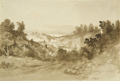 Avon en Severn vanaf Windcliff aan de Wye, c.1820 door John Reverend Eden