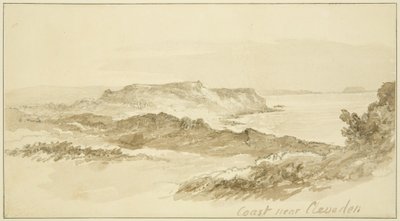 Kust nabij Clevedon door John Reverend Eden