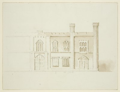 Plan van de heer Garrard voor voorgestelde gemeentelijke gebouwen op Queen Square door John Reverend Eden