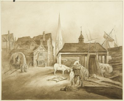 Noordoostelijk einde van King Street, met Welsh Market door John Reverend Eden