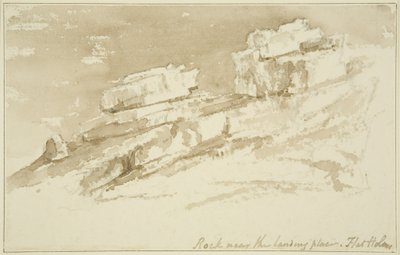 Rotsen nabij Landingsplaats, Flat Holm door John Reverend Eden