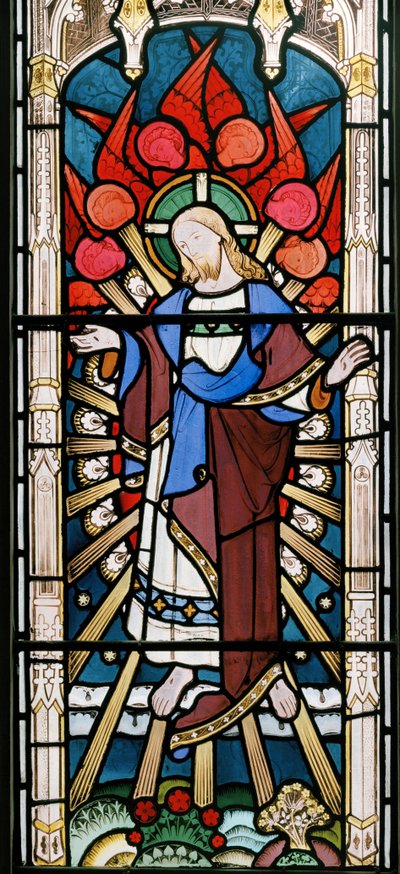 Christus en serafijnen, uit De wijze en dwaze maagden door John Richard Clayton