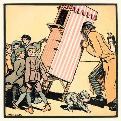 Kensington Rhymes: De Punch en Judy Show door John Robert (after) Monsell
