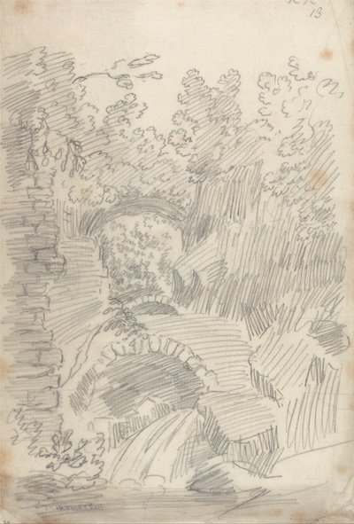 Een rotsachtig ravijn door John Robert Cozens