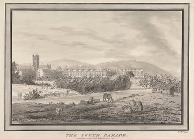 Bath: De Zuid Parade door John Robert Cozens