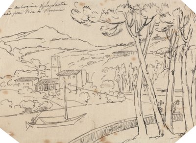 Tussen Ambrogiana en La Lastra door John Robert Cozens