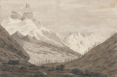 Tussen Chamonix en Martigny door John Robert Cozens