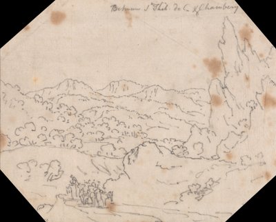 Tussen Saint-Thibaud-de-Couz en Chambery door John Robert Cozens