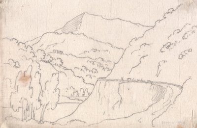 Tussen Tavarnelle en Capriano door John Robert Cozens