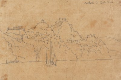 Kasteel van Portofino door John Robert Cozens