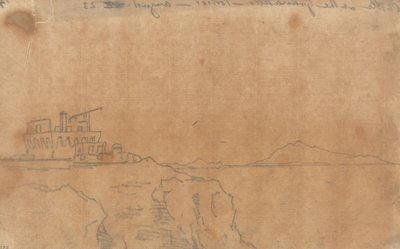 Kasteel bij de Granatello, Portici, 23 augustus door John Robert Cozens