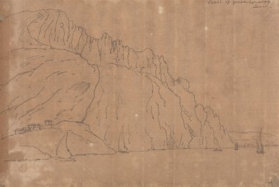 Kust van Genua door John Robert Cozens