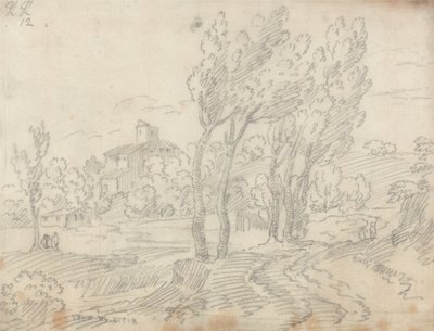 Klooster van Monte Olivetto bij Florence door John Robert Cozens