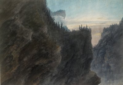 Ingang van de Vallei van de Grande Chartreuse in Dauphiné, ca. 1770-1790 door John Robert Cozens