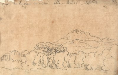 Van het Paleis in Portici, 7 September door John Robert Cozens