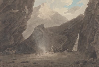 In de buurt van Chiavenna in Graubünden door John Robert Cozens
