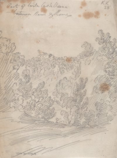 Deel van Civita Castellana, tussen Narni en Rome door John Robert Cozens