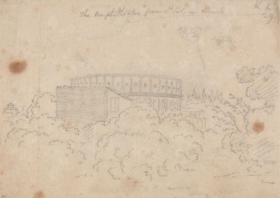 Het Amfitheater gezien vanaf S. Pietro in Vinculo door John Robert Cozens