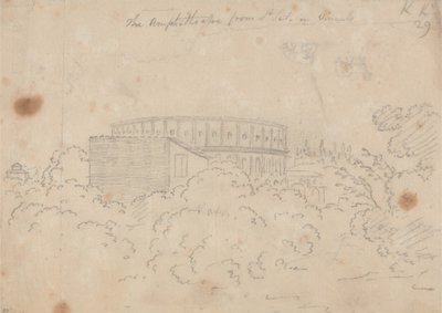 Het Amfitheater gezien vanaf S. Pietro in Vinculo door John Robert Cozens