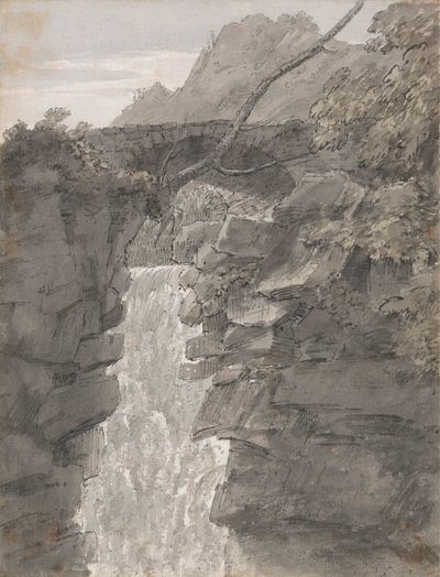 De Watervallen van de Reichenbach door John Robert Cozens