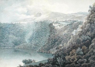 Het Meer en de Stad Nemi door John Robert Cozens