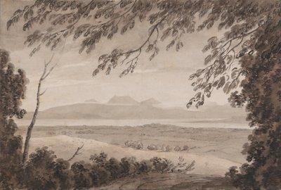 Het Meer van Genève vanuit het kanton Bern door John Robert Cozens
