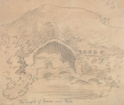 De Tempel van Diana bij Baia door John Robert Cozens