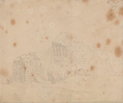 Onbekende ruïnes door John Robert Cozens