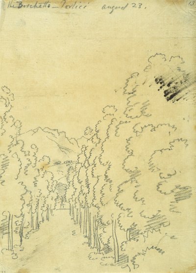 Boslandschap, uit een album met traceringen door John Robert Cozens
