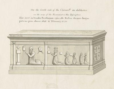 Eccleshall Kerk - Graf van Bisschop Bentham door John Robert Fernyhough