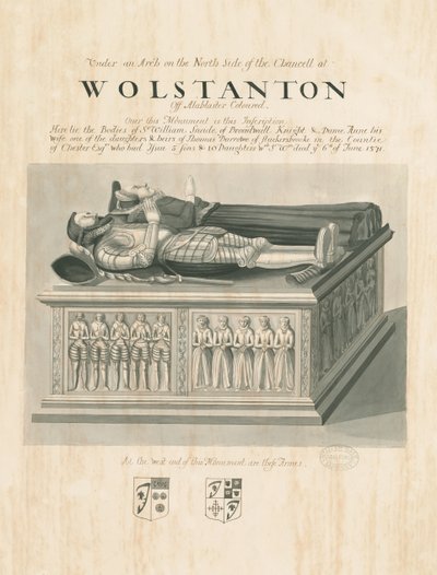 Graf van Sir William Sneide en Dame Anne in de kerk van Wolstanton door John Robert Fernyhough
