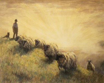 Herder Brengt Zijn Kudde Thuis door John Robert Keitley Duff