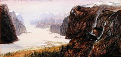 Aardals Sogne Fjord, Noorwegen, een ochtend in de vroege zomer door John Robert Mather