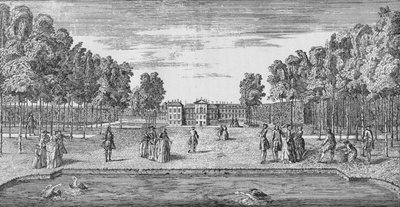 Kensington Palace in de Georgische Tijd, ca. 1750, 1911 door John Rocque