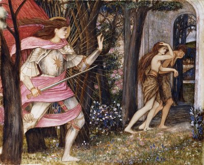 De verdrijving uit de Hof van Eden, ca. 1877 door John Roddam Spencer Stanhope
