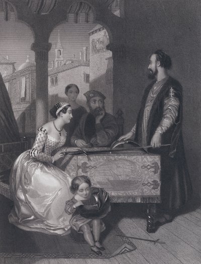 Gentile Bellini en de afstammelingen van de grote Enrico Dandolo door John Rogers (after) Herbert