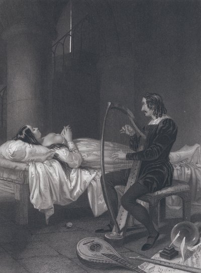 De muzikant van Malamocco door John Rogers (after) Herbert