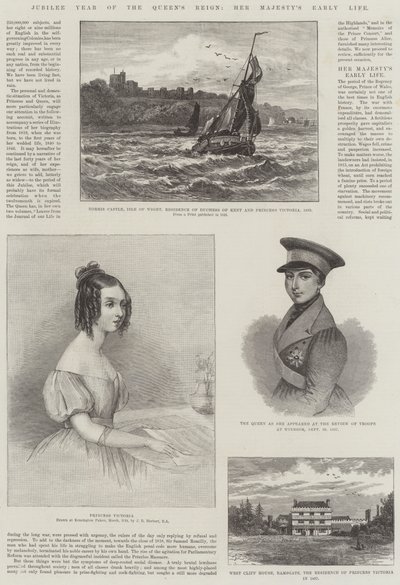 Jubileumjaar van het koninkrijk van de koningin, het vroege leven van Hare Majesteit door John Rogers Herbert