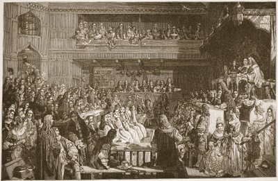 De vrijspraak van de zeven bisschoppen, 1688, illustratie uit 
