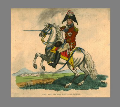 Luitenant-generaal Sir Eire Coote. K.B. K.C.&M.P., 1816 door John Romney
