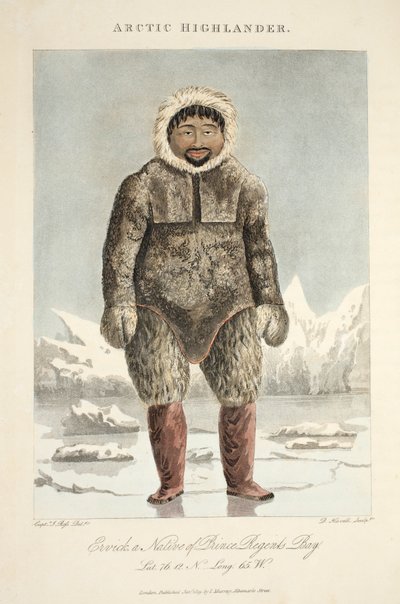 Arctische Hooglander, Ervick, een inwoner van Prince Regents Bay, illustratie uit 