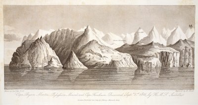 Kaap Byam Martin, Pofsefsion Mount en Kaap Fanshawe, ontdekt op 1 september 1818 door de HMS Isabella, illustratie uit 