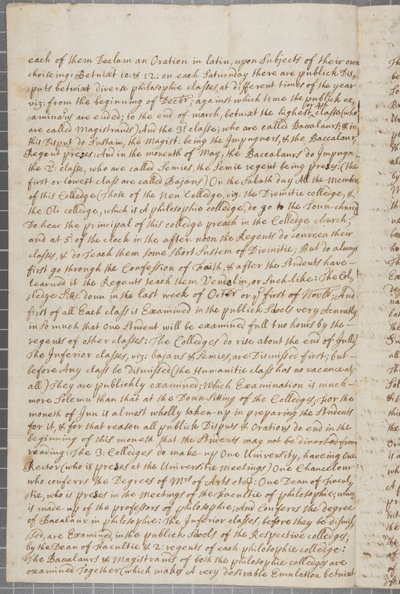 Een brief van John Row, een student in St Andrews, aan zijn oom door John Row