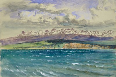 Middag in de lente, met zuidenwind, in Neuchatel door John Ruskin