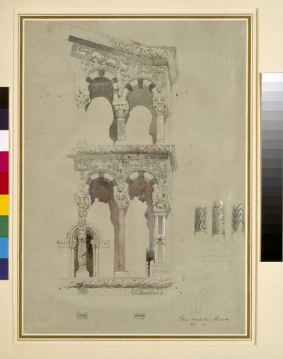 Gevel van San Michele in Foro, Lucca (detail) door John Ruskin