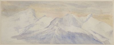 Besneeuwde Alpen door John Ruskin