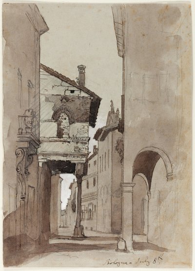 Straat in Bologna door John Ruskin